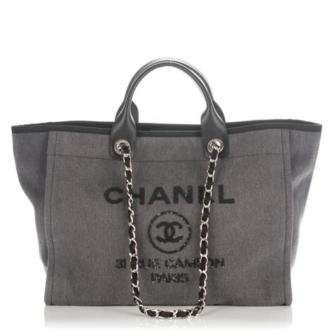 chanel canvas with sequins deauville large shopping bag|chanel deauville tote sale.